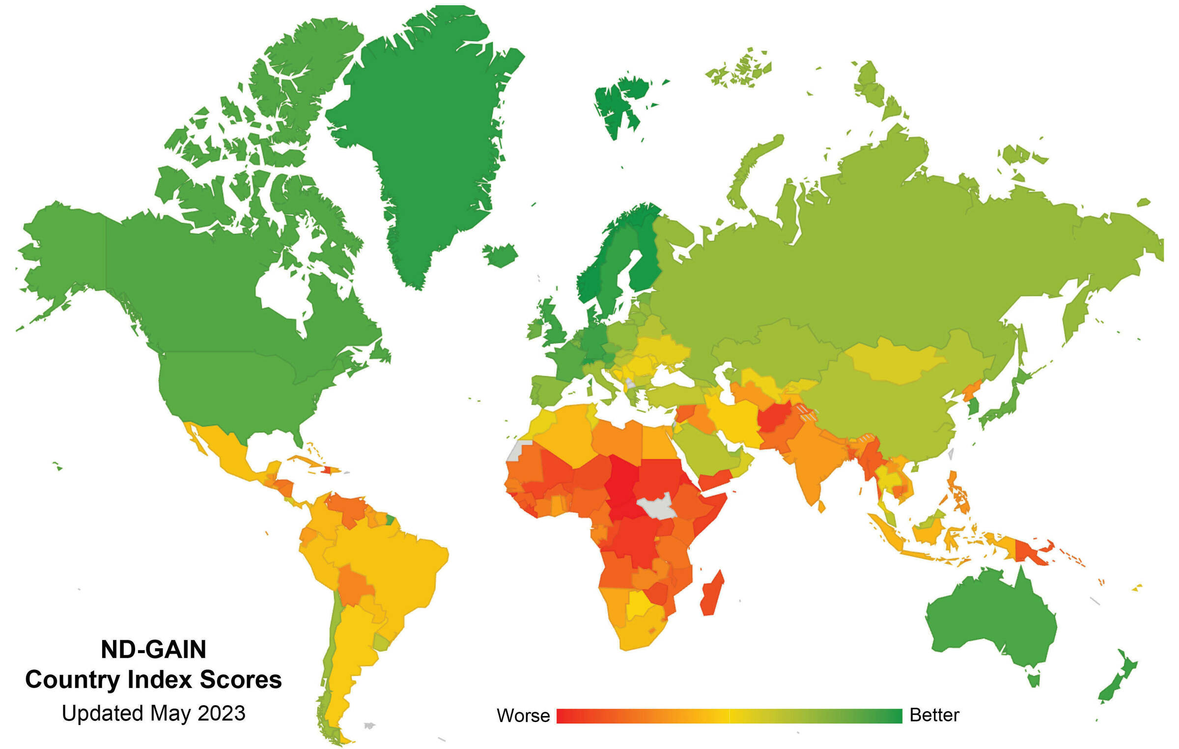 ND-GAIN COUNTRY INDEX MAP